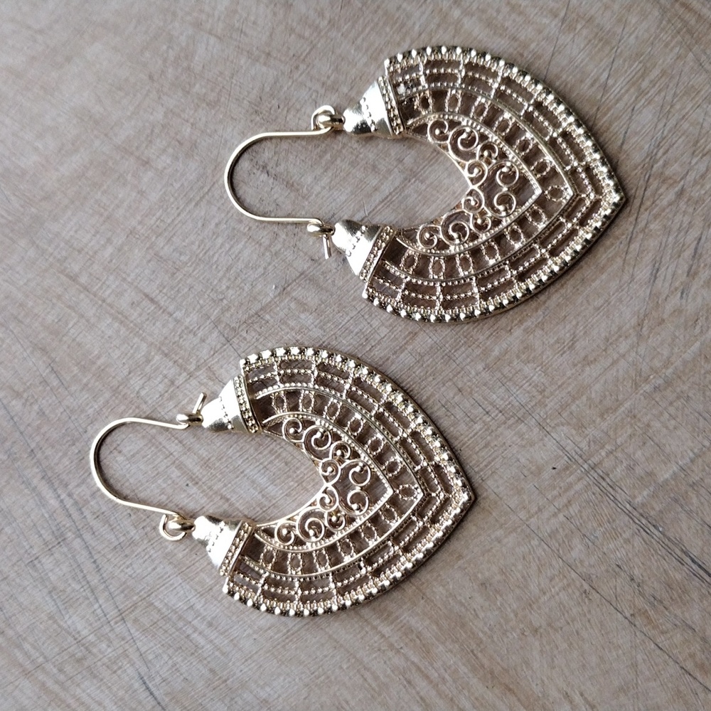 Gold boho earrings